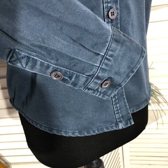 Marc Jacobs Y2K Canvas Shirt Blue Cotton Size 2 - Picture 8 of 9